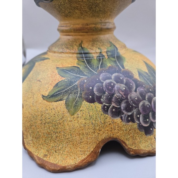 Pedestal Fruit Bowl, Large Italian Style VTG Gold And Brown Edges Light Weight. - Picture 2 of 8